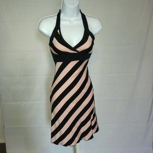 Pink and Black Striped Dress